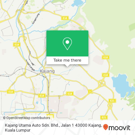 Kajang Utama Auto Sdn. Bhd., Jalan 1 43000 Kajang map