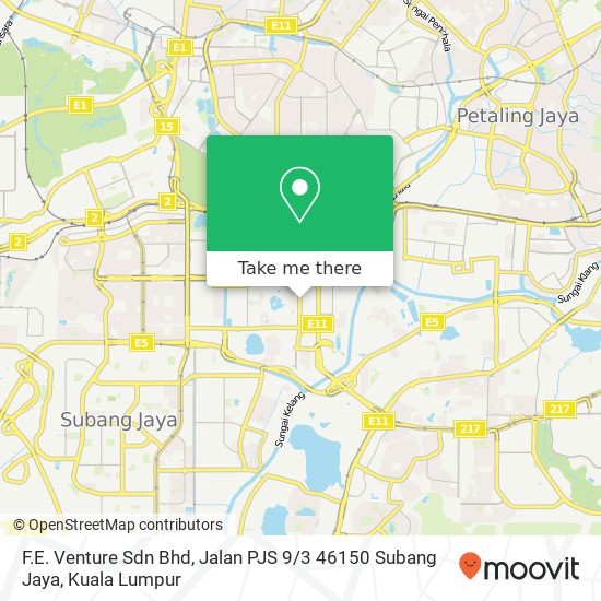 F.E. Venture Sdn Bhd, Jalan PJS 9 / 3 46150 Subang Jaya map