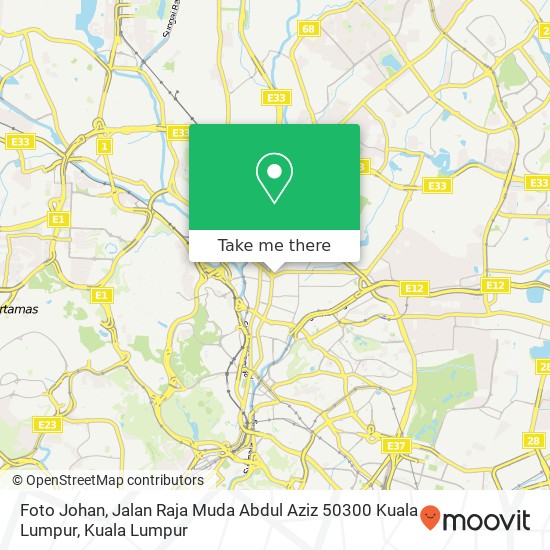 Peta Foto Johan, Jalan Raja Muda Abdul Aziz 50300 Kuala Lumpur