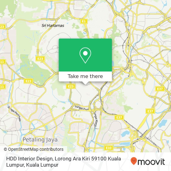 Peta HDD Interior Design, Lorong Ara Kiri 59100 Kuala Lumpur