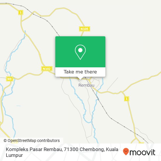 Kompleks Pasar Rembau, 71300 Chembong map