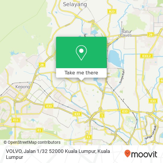 VOLVO, Jalan 1 / 32 52000 Kuala Lumpur map