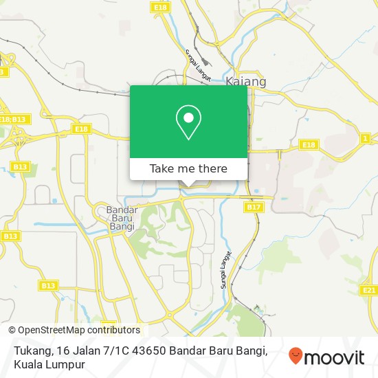 Tukang, 16 Jalan 7 / 1C 43650 Bandar Baru Bangi map