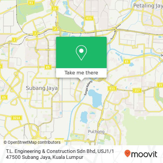 T.L. Engineering & Construction Sdn Bhd, USJ1 / 1 47500 Subang Jaya map