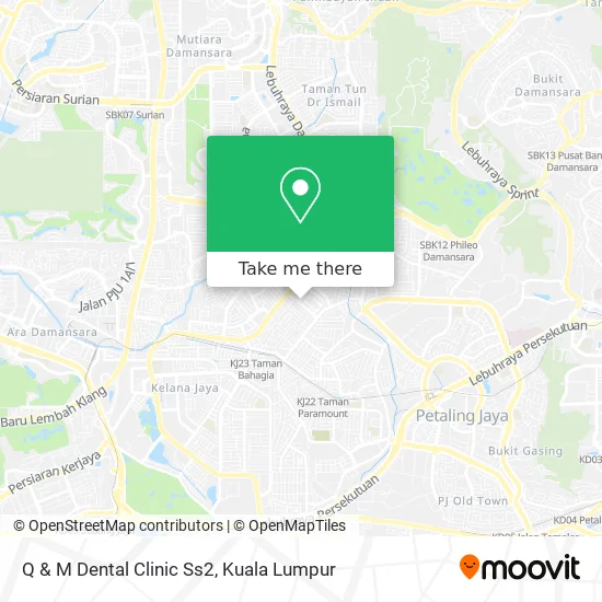 Q & M Dental Clinic Ss2 map
