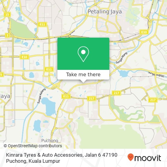 Kinrara Tyres & Auto Accessories, Jalan 6 47190 Puchong map