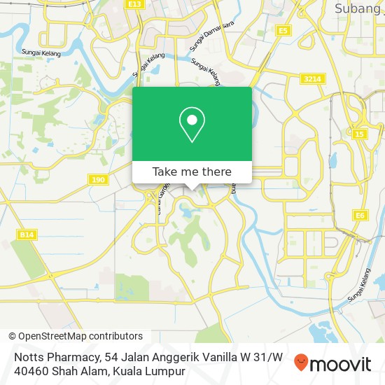 Notts Pharmacy, 54 Jalan Anggerik Vanilla W 31 / W 40460 Shah Alam map