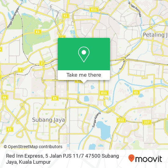 Red Inn Express, 5 Jalan PJS 11 / 7 47500 Subang Jaya map