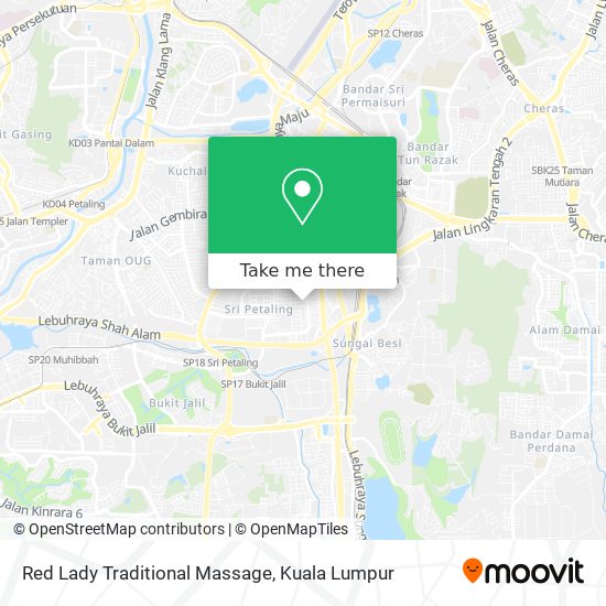 Red Lady Traditional Massage map