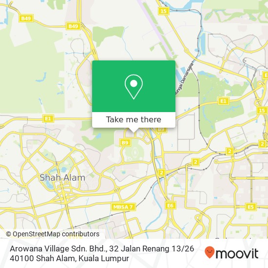 Peta Arowana Village Sdn. Bhd., 32 Jalan Renang 13 / 26 40100 Shah Alam