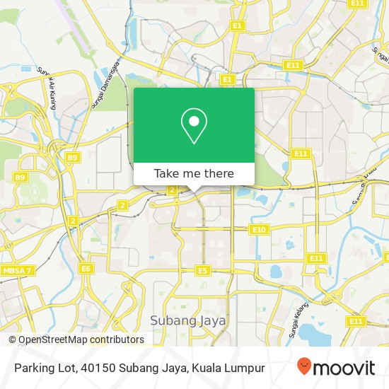 Peta Parking Lot, 40150 Subang Jaya
