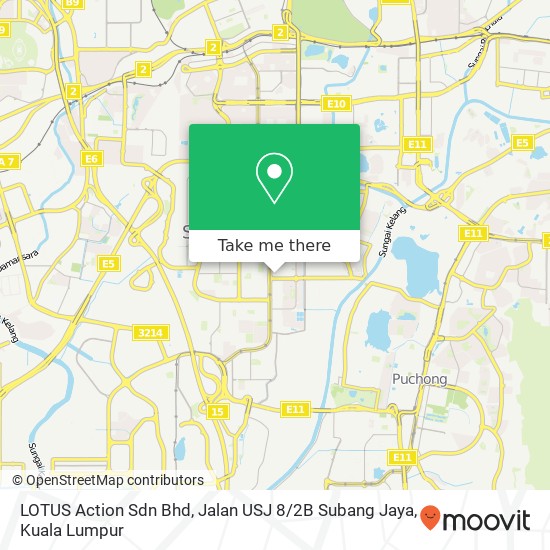 Peta LOTUS Action Sdn Bhd, Jalan USJ 8 / 2B Subang Jaya