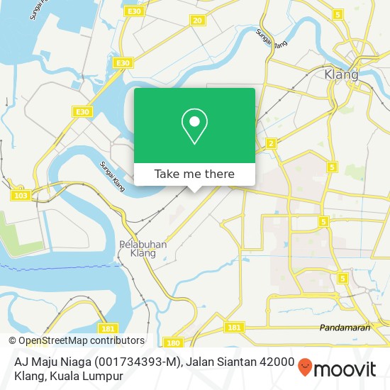 Peta AJ Maju Niaga (001734393-M), Jalan Siantan 42000 Klang