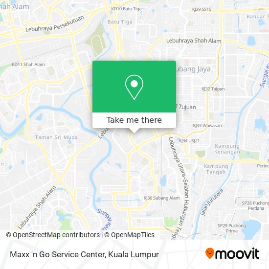 Maxx 'n Go Service Center map