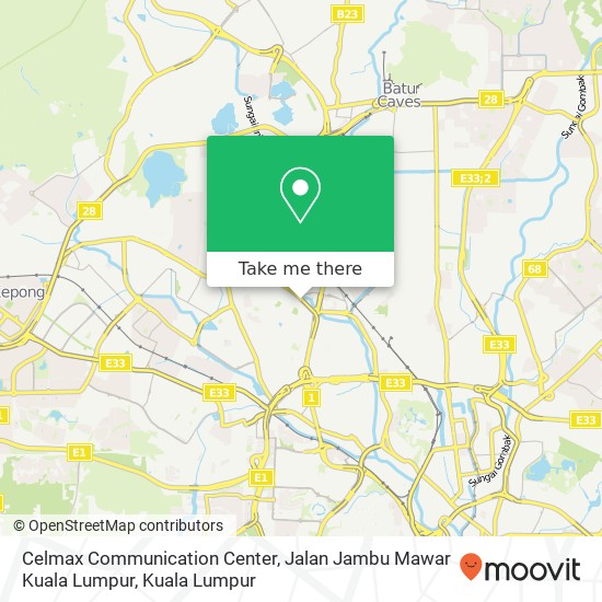 Celmax Communication Center, Jalan Jambu Mawar Kuala Lumpur map