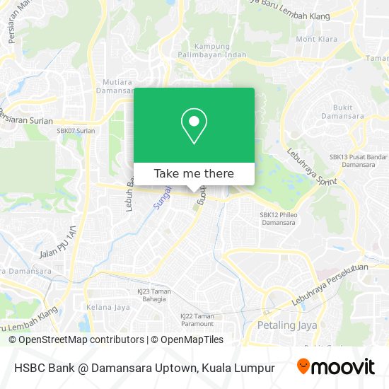 Peta HSBC Bank @ Damansara Uptown