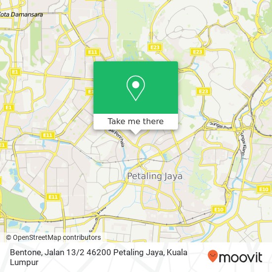 Peta Bentone, Jalan 13 / 2 46200 Petaling Jaya