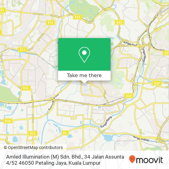 Peta Amled Illumination (M) Sdn. Bhd., 34 Jalan Assunta 4 / 52 46050 Petaling Jaya