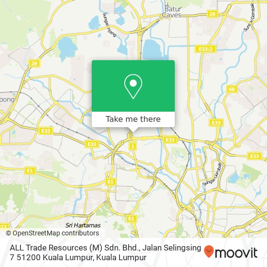 ALL Trade Resources (M) Sdn. Bhd., Jalan Selingsing 7 51200 Kuala Lumpur map
