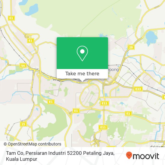 Tam Co, Persiaran Industri 52200 Petaling Jaya map