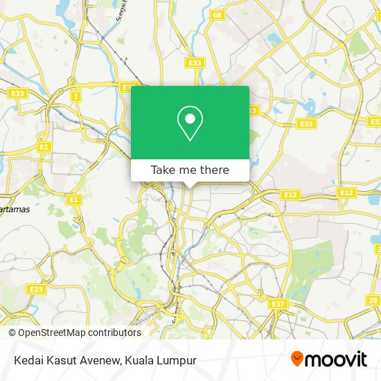 Kedai Kasut Avenew map