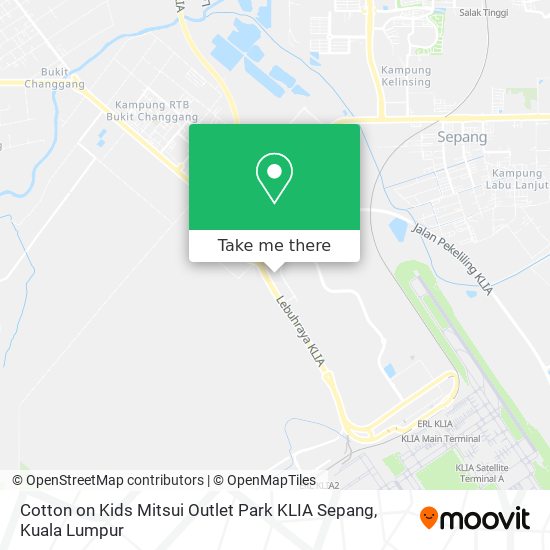 Cotton on Kids Mitsui Outlet Park KLIA Sepang map