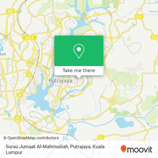 Peta Surau Jumaat Al-Mahmudiah, Putrajaya