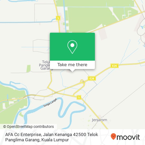 AFA Cc Enterprise, Jalan Kenanga 42500 Telok Panglima Garang map