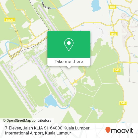 7-Eleven, Jalan KLIA S1 64000 Kuala Lumpur International Airport map