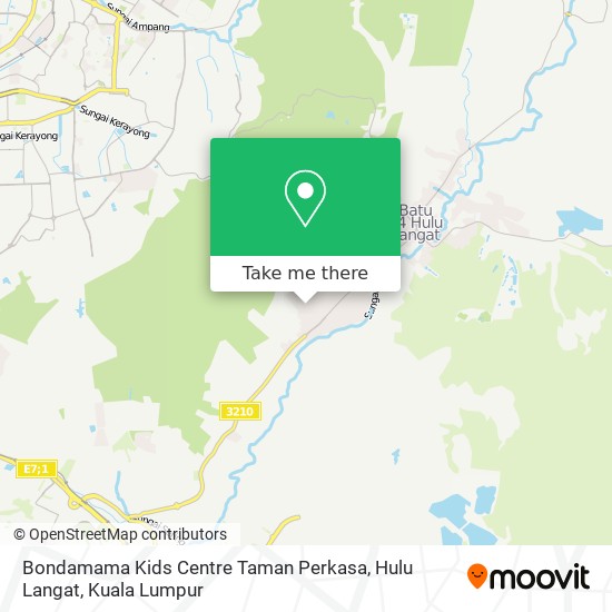 Peta Bondamama Kids Centre Taman Perkasa, Hulu Langat