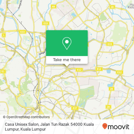 Casa Unisex Salon, Jalan Tun Razak 54000 Kuala Lumpur map