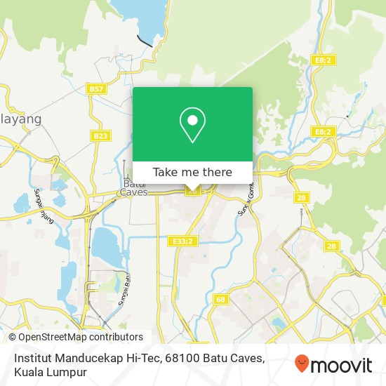 Institut Manducekap Hi-Tec, 68100 Batu Caves map