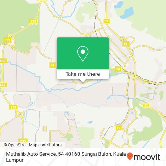 Peta Muthalib Auto Service, 54 40160 Sungai Buloh