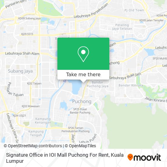 Signature Office in IOI Mall Puchong For Rent map