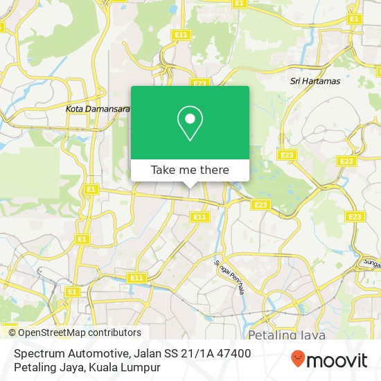 Spectrum Automotive, Jalan SS 21 / 1A 47400 Petaling Jaya map