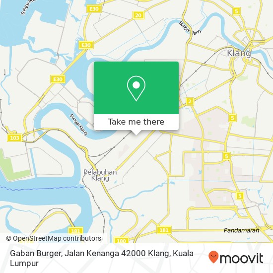 Gaban Burger, Jalan Kenanga 42000 Klang map
