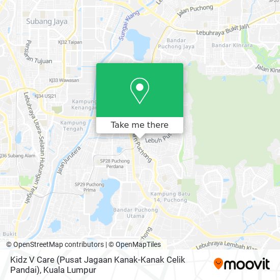 Peta Kidz V Care (Pusat Jagaan Kanak-Kanak Celik Pandai)