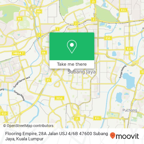 Flooring Empire, 28A Jalan USJ 4 / 6B 47600 Subang Jaya map