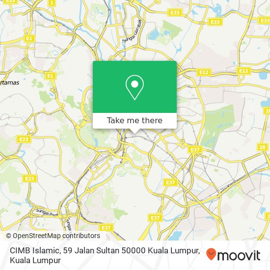 Peta CIMB Islamic, 59 Jalan Sultan 50000 Kuala Lumpur