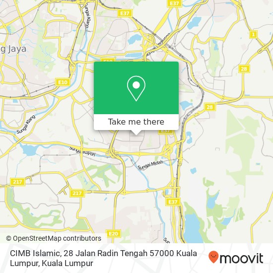 CIMB Islamic, 28 Jalan Radin Tengah 57000 Kuala Lumpur map