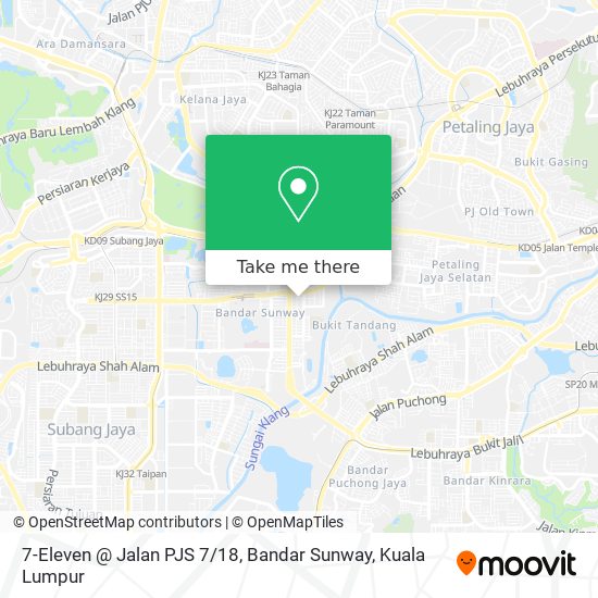 7-Eleven @ Jalan PJS 7 / 18, Bandar Sunway map