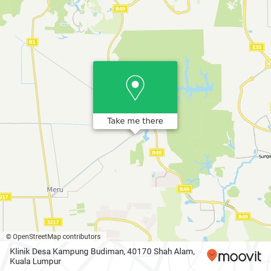 Peta Klinik Desa Kampung Budiman, 40170 Shah Alam