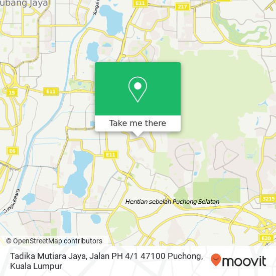 Tadika Mutiara Jaya, Jalan PH 4 / 1 47100 Puchong map