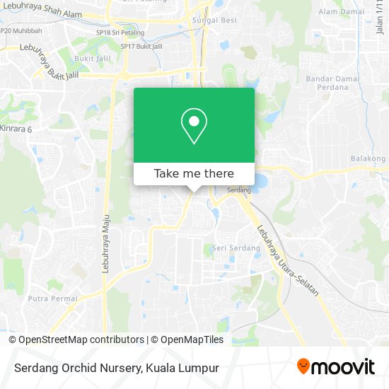 Serdang Orchid Nursery map