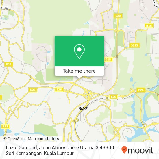 Lazo Diamond, Jalan Atmosphere Utama 3 43300 Seri Kembangan map