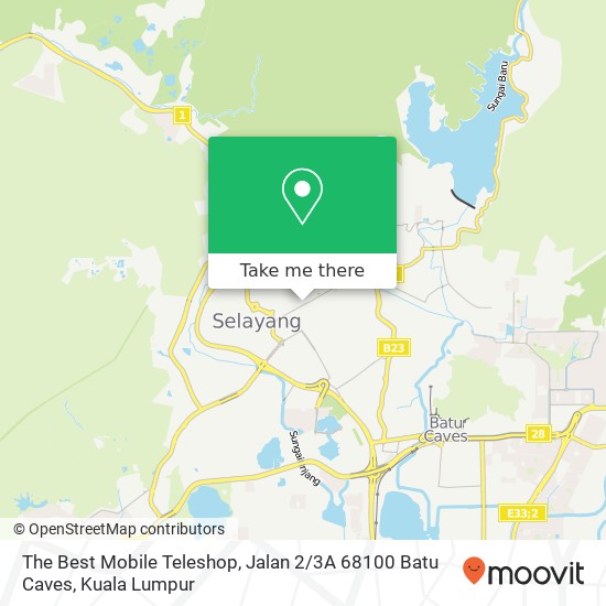 The Best Mobile Teleshop, Jalan 2 / 3A 68100 Batu Caves map