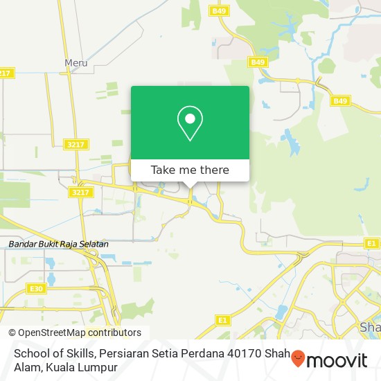 School of Skills, Persiaran Setia Perdana 40170 Shah Alam map