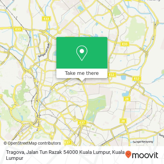 Peta Tragova, Jalan Tun Razak 54000 Kuala Lumpur