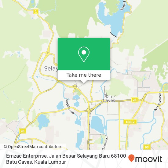 Emzac Enterprise, Jalan Besar Selayang Baru 68100 Batu Caves map