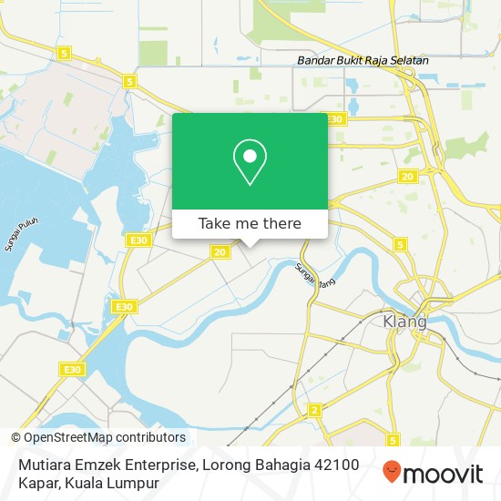 Mutiara Emzek Enterprise, Lorong Bahagia 42100 Kapar map